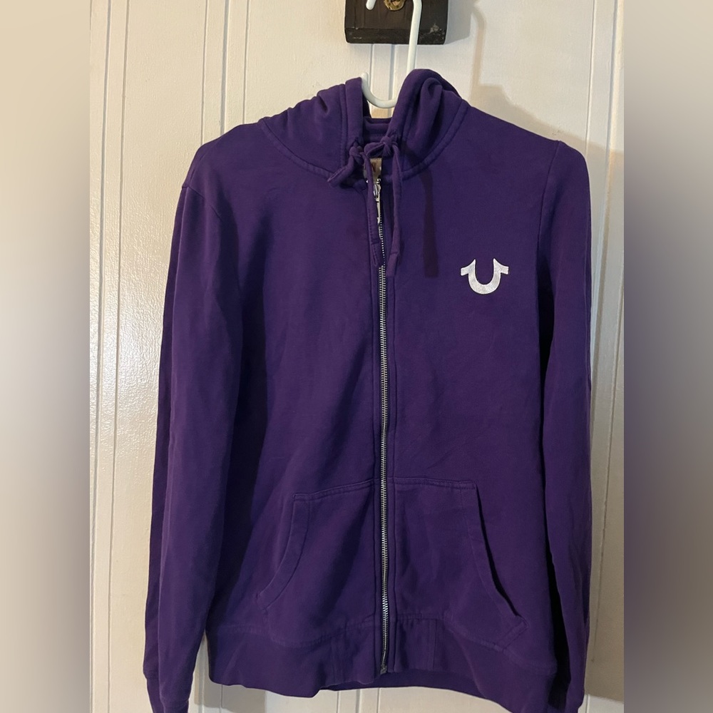 PURPLE TRE RELIGION ZIP UP